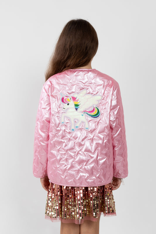 Quilted Pink Unicorn Jacket