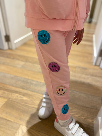 Smiley Joggers Pink Set