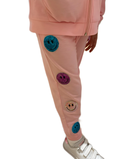 Smiley Joggers Pink Set